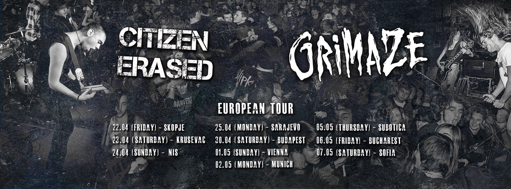 Grimaze и Citizen Erased на Европейско Турне